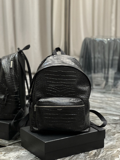 YSL backpack 326865 crocodile patten